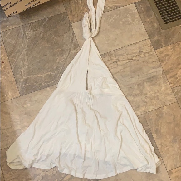 Free People WHITE Halter V Sleeveless  Top - Picture 3 of 5